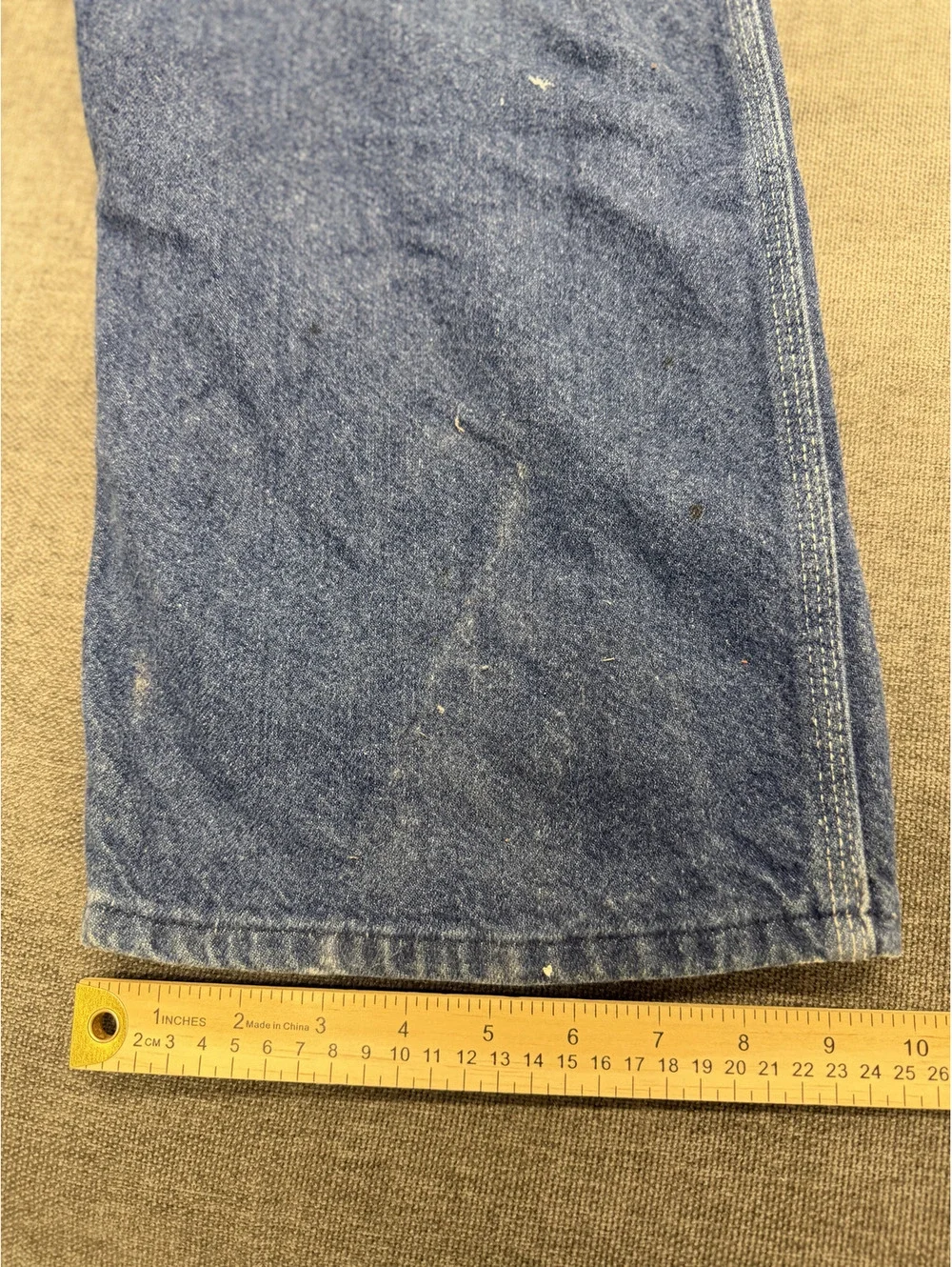 Vintage Blue Denim Overalls with Adjustable Straps 44x30